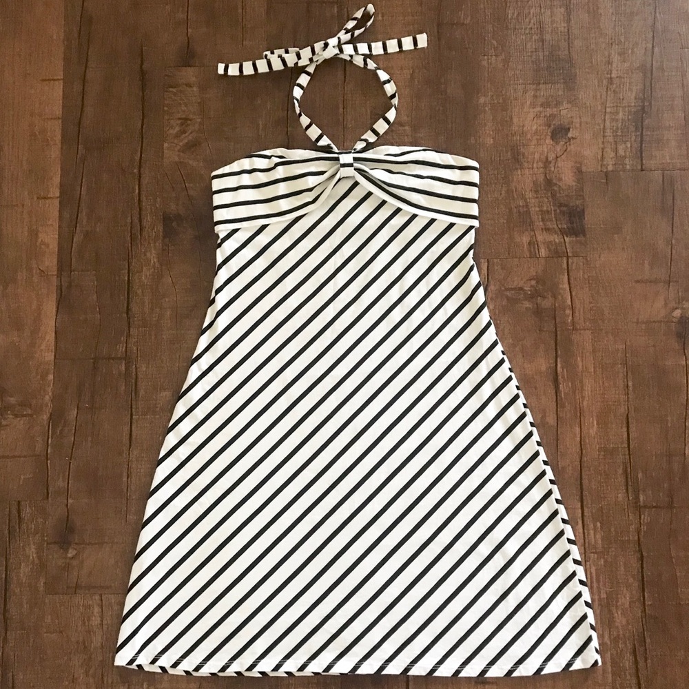 Caribbean Joe Halter Dress, Striped